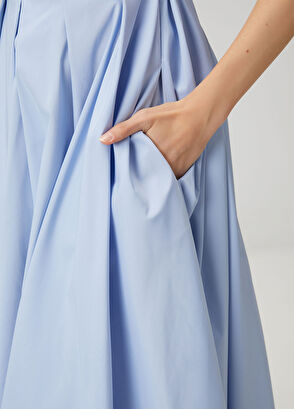 Beymen Club Blue Maxi Taffeta Dress - 7