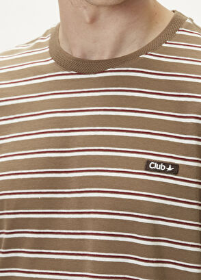 Beymen Club Relax Fit Kahverengi Çizgi Desenli T-shirt - 6