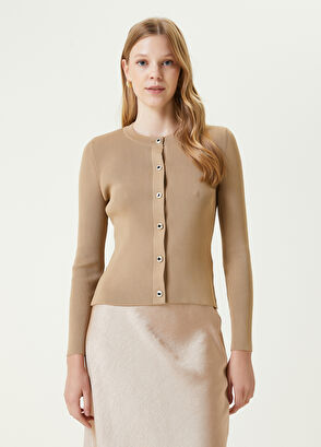 Beymen Club Camel Crew Neck Ribbed Cardigan - 3