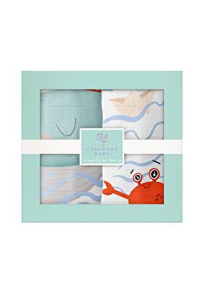 Casadora Baby Boubou 100% Organic Cotton 2-Piece Muslin Cover Set - 7