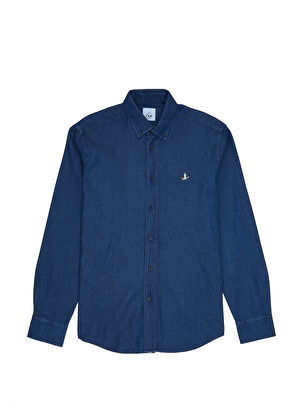 Beymen Club Regular Fit Navy Blue Denim Shirt - 8