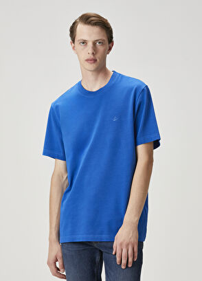 Beymen Club Relax Fit Saks Basic T-shirt - 3