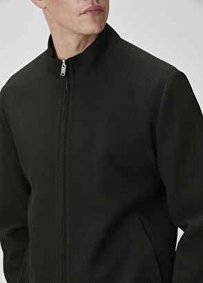 Beymen Club Black Diagonal Textured Coat - 8