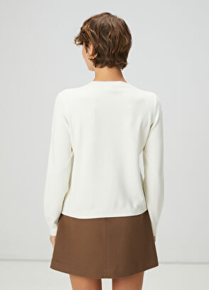 Beymen Club Off-White Dog Jacquard Sweater - 5