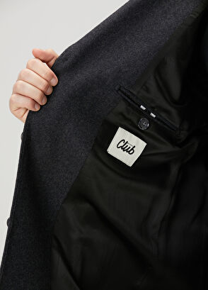 Beymen Club Antrasit Yün Palto - 7