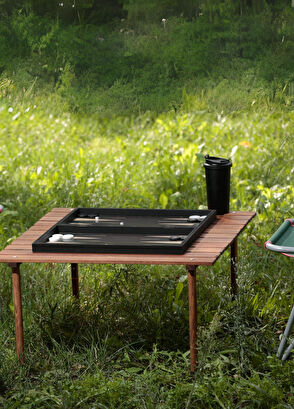 Bag The Joy Wooden Brown Foldable Camping Table - 6