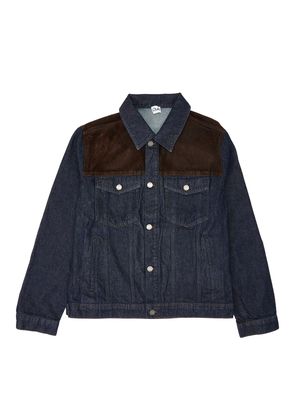 Beymen Club Lacivert Süet Robalı Denim Ceket - 5