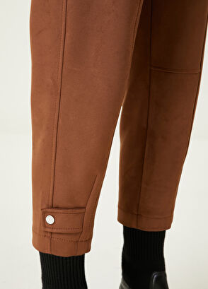 Beymen Club Brown Suede Jogger Pants - 4