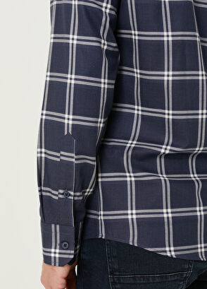 Beymen Club Comfort Fit Blue Plaid Shirt - 7