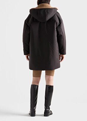 Siyah Hafif Re-Nylon Kadın Yağmurluk - Görsel 6