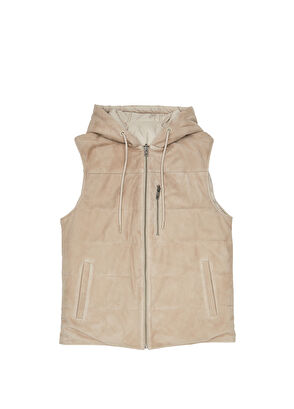 Beymen Club Mink Beige DoubleSided Leather Vest - 9