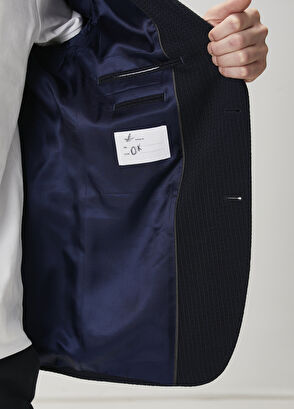 Beymen Club Lacivert Gofreli Ceket - 8