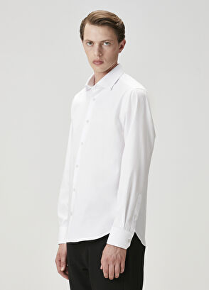 Beymen Club Slim Fit Beyaz Non-iron Oxford Gömlek - 5