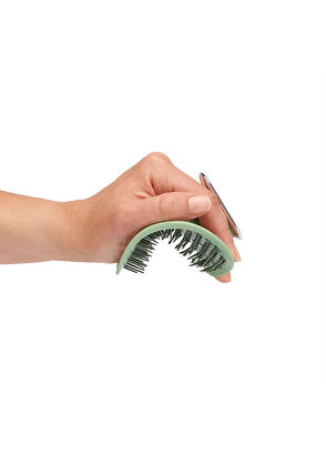 Manta Hair Original Serene Green White Gold Brush for Brittle Hair and Sensitive Scalp - 4
