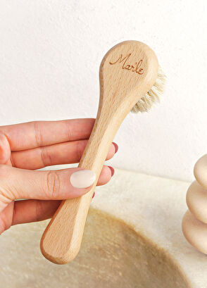 Mar'le %100 Doğal At Kılı Yüz Bakım Fırçası   - 3