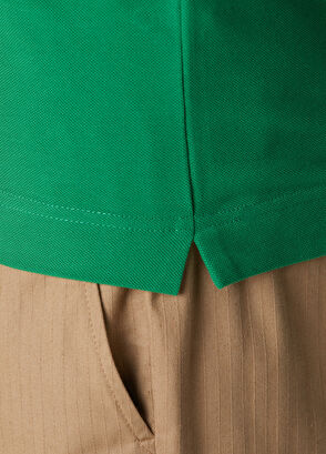 Beymen Club Yeşil Slim Fit Yaka Altı Baskılı Basic Polo Tshirt - 8