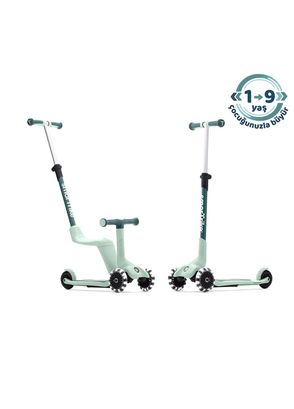 SmarTrike Xtend Mini-Ride 1-9 Years 4 Stage Growing Seated Foldable LED Wheel Scooter - 6