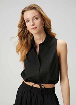 Beymen Club Black Sleeveless Shirt - 4