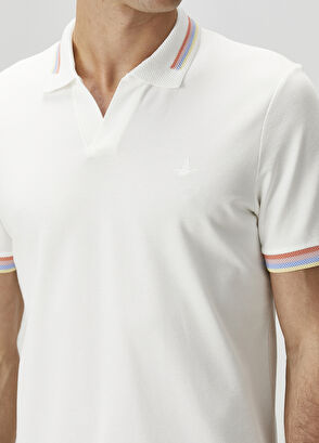 Beymen Club Kırık Beyaz Polo Yaka T-shirt - 7