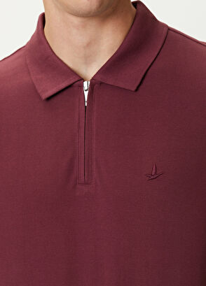 Beymen Club Mürdüm Polo Yaka Fermuarlı T-shirt - 5