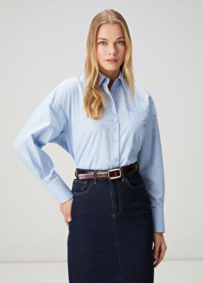 Beymen Club Mavi Oxford Gömlek - 4