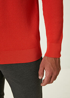 Beymen Club Pomegranate Blossom Honeycomb Knit Textured Sweate - 6