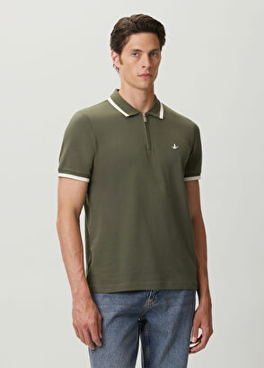 Beymen Club Khaki Ecru Polo Zippered Shirt - 3