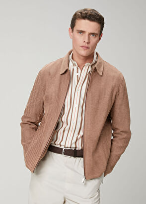 Beymen Club Kahverengi Pudra Örgü Görünümlü Ceket - 13