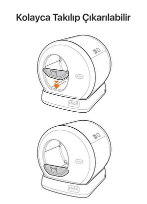 Ubtech C10 Pro+ Kameralı Otomatik Akıllı Kedi Tuvaleti İçin Aparat/Buffle - 5