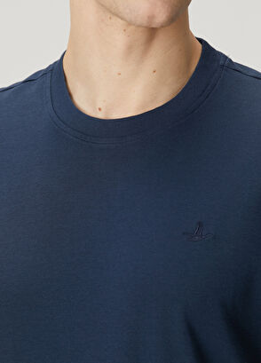 Beymen Club Relax Fit Navy Blue Basic T-Shirt - 6