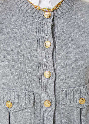 Gri Melanj Yün Triko Yelek Beymen Club Gri Melanj Yün Triko Yelek - 6