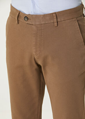 Beymen Club Slim Fit Mink Twill Textured Chino Pants - 4