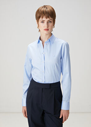 Beymen Club Mavi Non-Iron Slim Fit Gömlek - 3