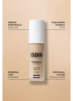 Isdin Coverage SPF50+ Yüksek Korumalı Yaşlanma Karşıtı Fondöten 30 gr  - 8