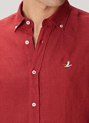 Beymen Club Cherry Comfort Fit Linen Shirt - 7