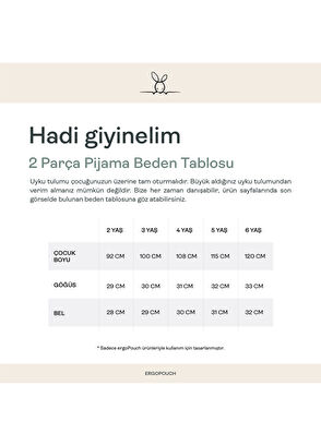 Ergopouch Australia 2.0 Tog Organik Pamuklu Kalın Kız Çocuk Pijama Takımı - 4
