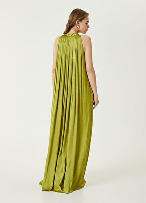 Beymen Club Yeşil Çiçek Detaylı Maksi Abiye Elbise - 7