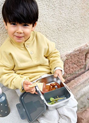 Lassig Happy Prints Midnight Blue Steel Children's Drinker Flask 500 ml - 6