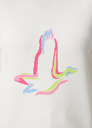 Beymen Club Off-White Logo Jacquard Sweater - 6