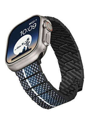 Pitaka ChromaCarbon Serisi Apple Watch / Ultra Uyumlu Aramid Fiber Kordon - 4