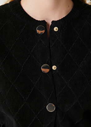 Siyah Simli Triko Hırka Beymen Club Siyah Simli Triko Hırka - 6