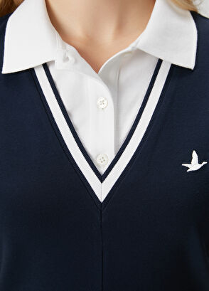 Beymen Club Navy Blue Pique Mini Polo Dress - 6