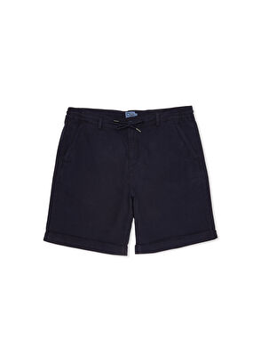 Beymen Club Navy Blue Waist Corded Shorts - 6