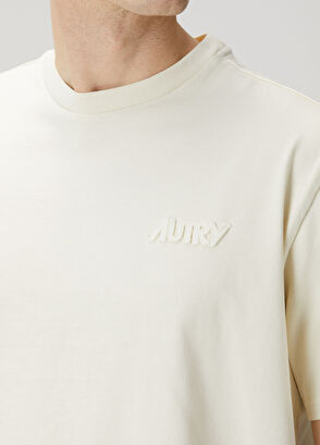 Autry Krem Logo Detaylı T-shirt - 5