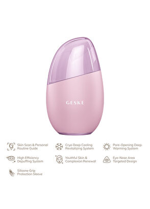 Geske Cool & Warm Face Massager Pembe Soğutma ve Isıtmalı Yüz Masaj Aleti  - 6