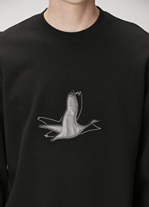 Beymen Club Siyah Logo Detaylı Uzun Kollu T-shirt - 6