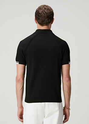 Beymen Club Siyah Polo Yaka Kısa Kollu Triko - 5