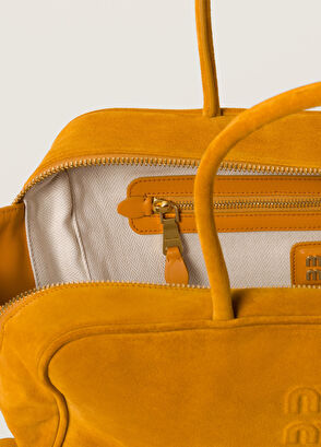 Miu Miu Kahverengi Süet Beau Kadın El Çantası - 6