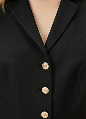 Beymen Club Siyah Keten Yelek - 6