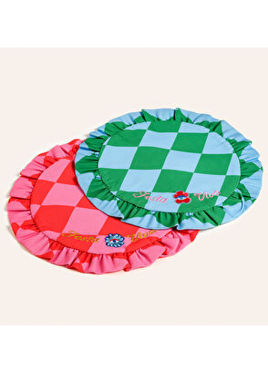 Zsa Zsa Zsu Prusa Patterned Round Placemat 45 cm - 6